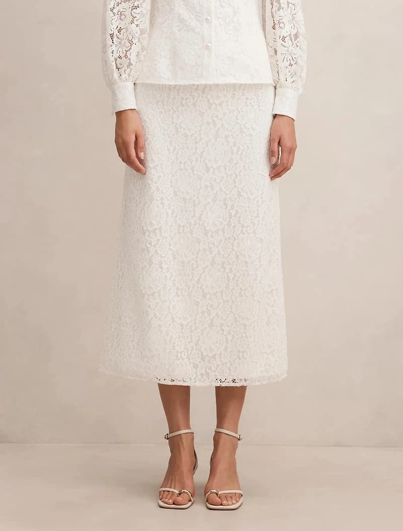 Loretta Lace Midi Skirt