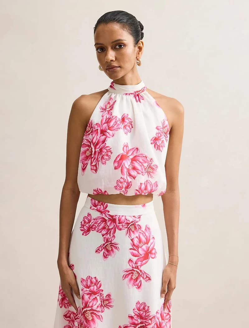 Maisie Petite Halter Tie Up Top