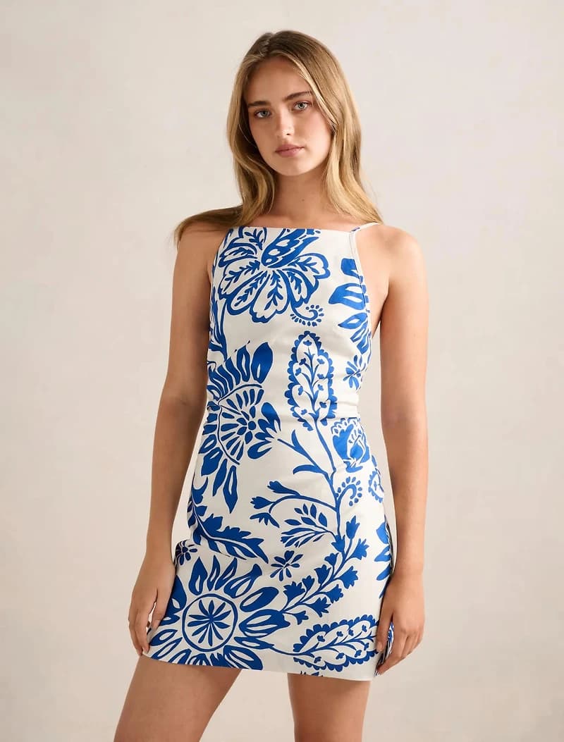 Letty Stretch Linen Mini Dress