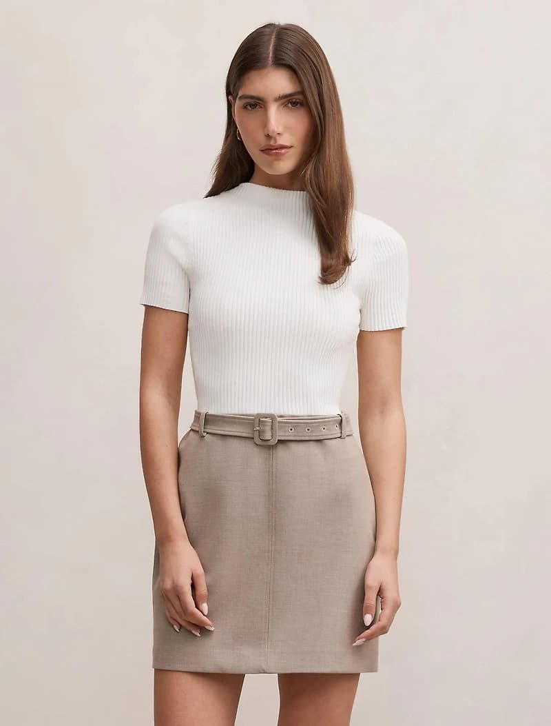 Maya Woven Mixed Mini Dress
